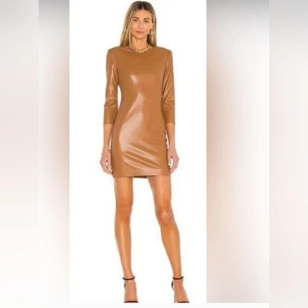 Alice + olivia inka leather mini dress Size 4 - Picture 11 of 16